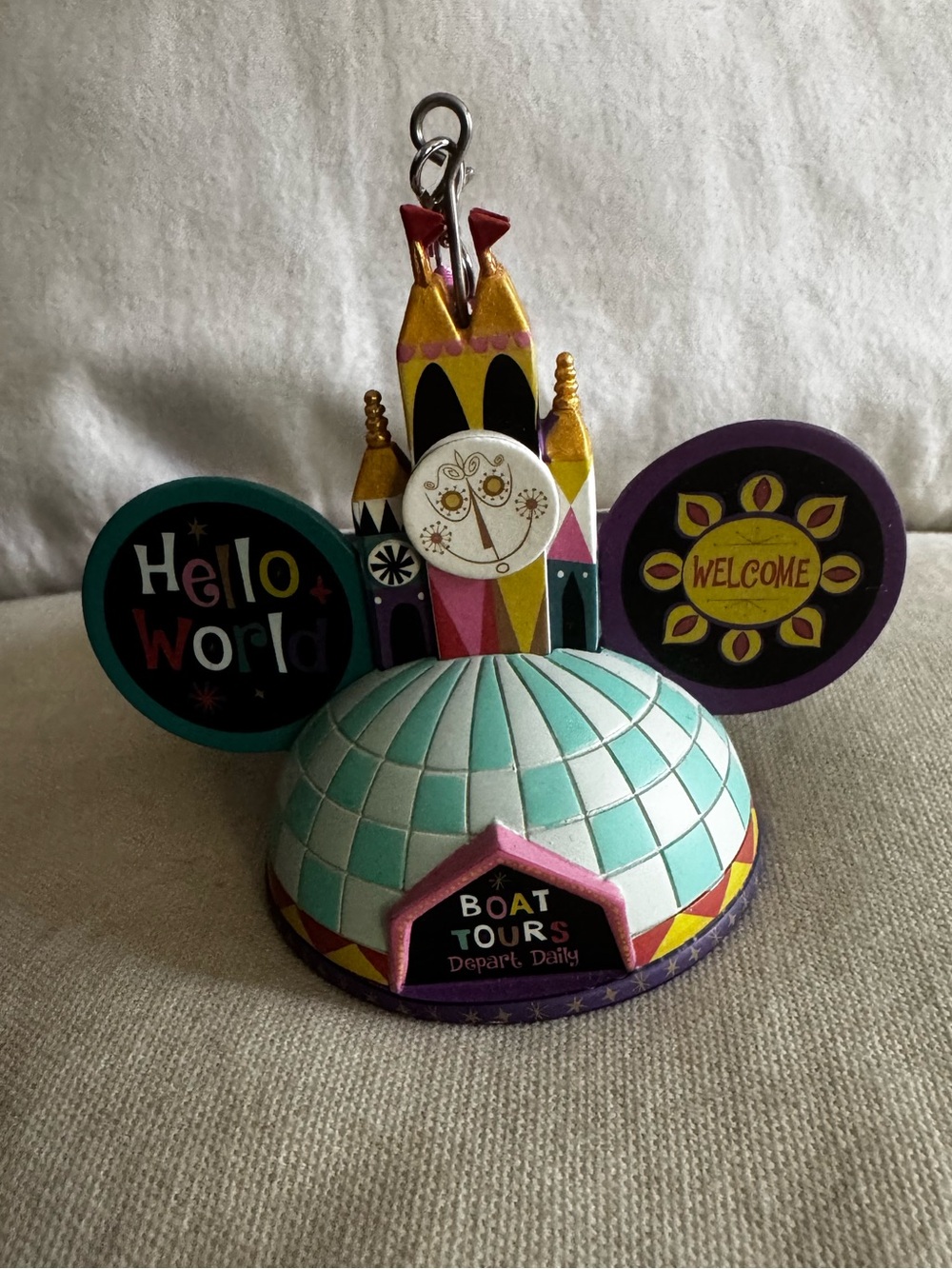 Disney Parks Mickey Ear Ornament. It’s a Small World.